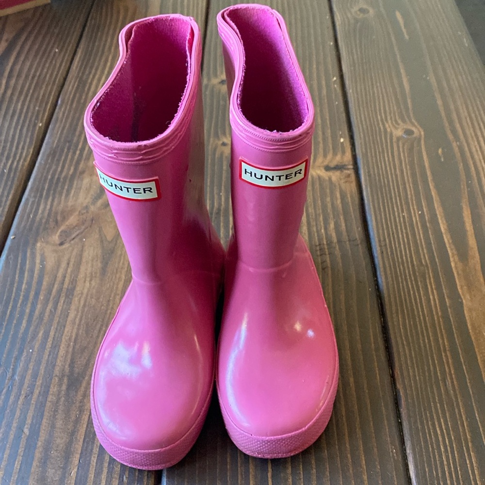Hunter boots, pink toddler sz 7